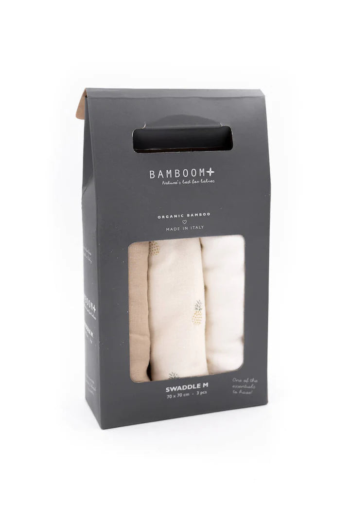 Bamboom+ - Mussole Medium - 70x70 cm - 3-Pack
