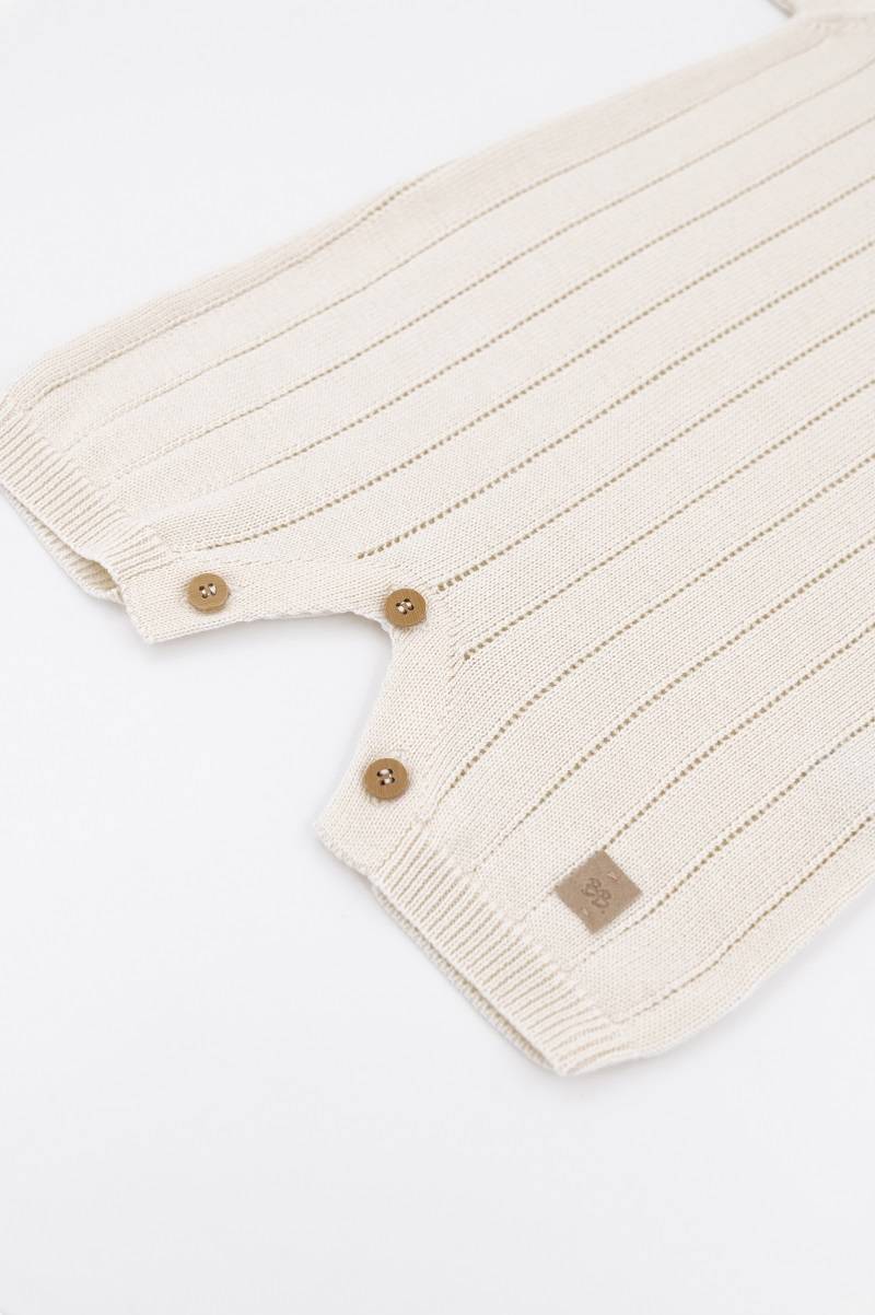 Bamboom+ - Pagliaccetto Righe Knitted - BIANCO 01