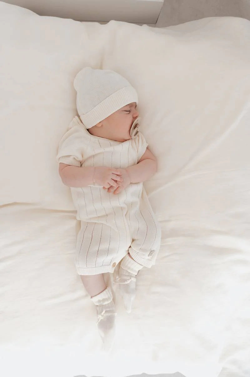 Bamboom+ - Pagliaccetto Righe Knitted - BIANCO 01