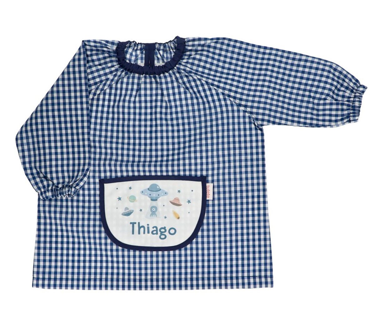 Tutete - Grembiulino Vichy Personalizzabile Tasca Centrale