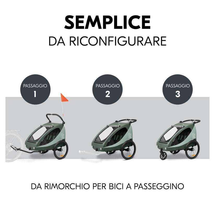 Hauck - Dryk Duo Plus rimorchio per bici