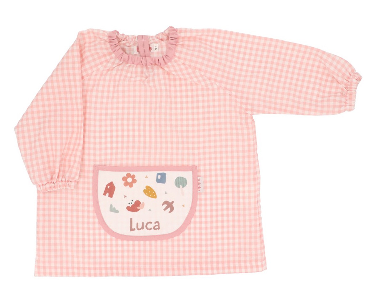 Tutete - Grembiulino Vichy Personalizzabile Tasca Centrale