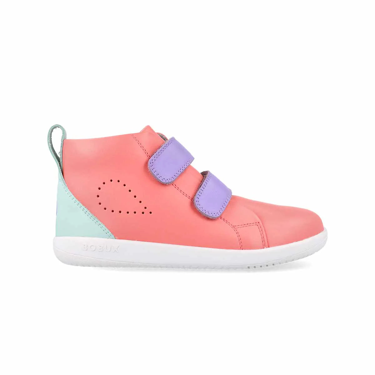 Bobux - Grass Court High - Ocean Coral-Mauve Combo