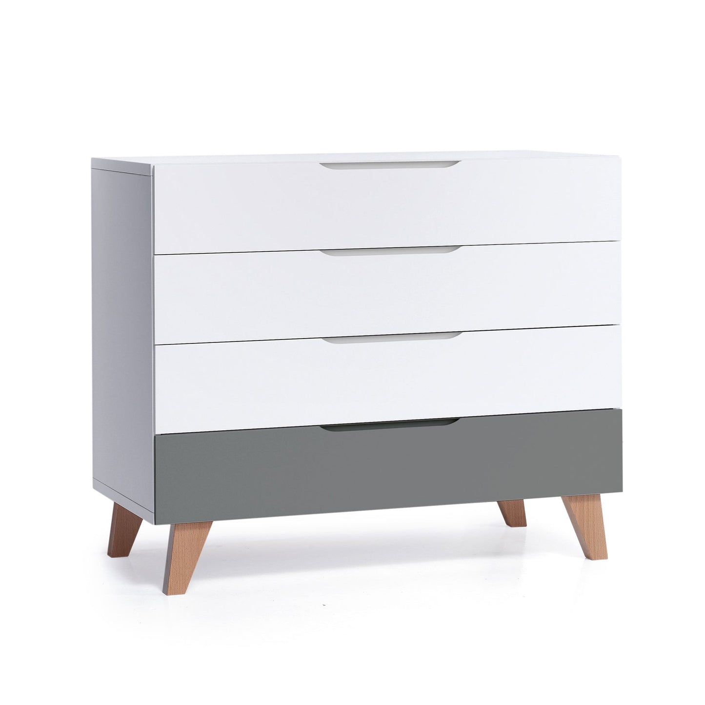 Alondra - Cassettiera bambini legno (4 cassetti) stile nordico