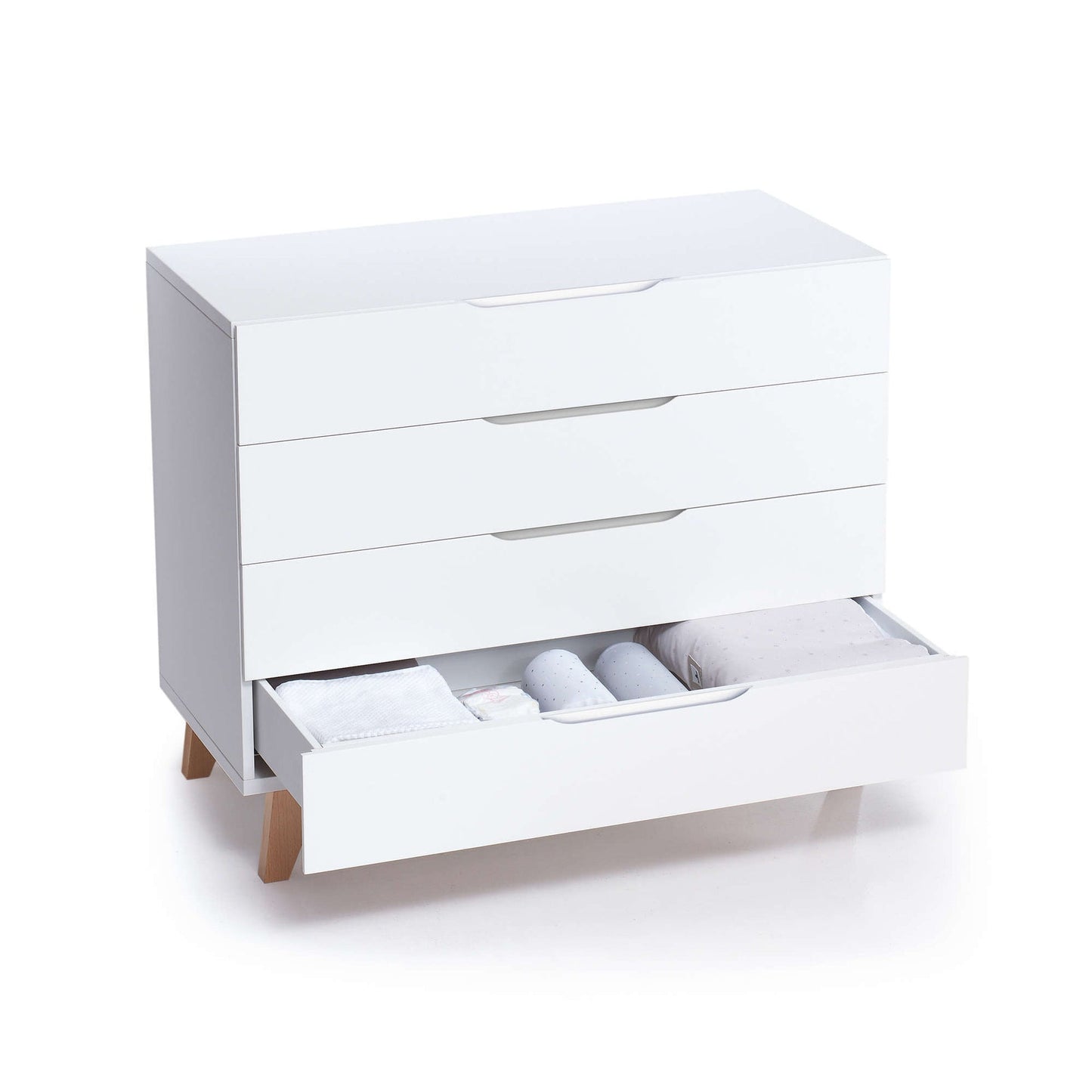 Alondra - Cassettiera bambini legno (4 cassetti) stile nordico