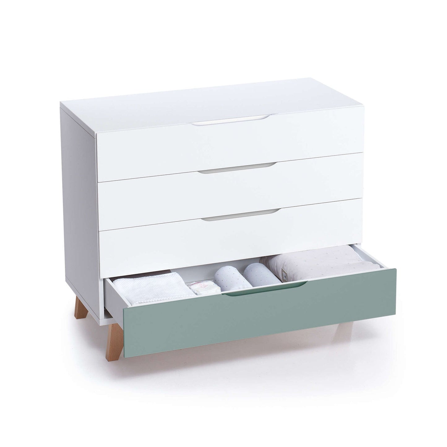 Alondra - Cassettiera bambini legno (4 cassetti) stile nordico
