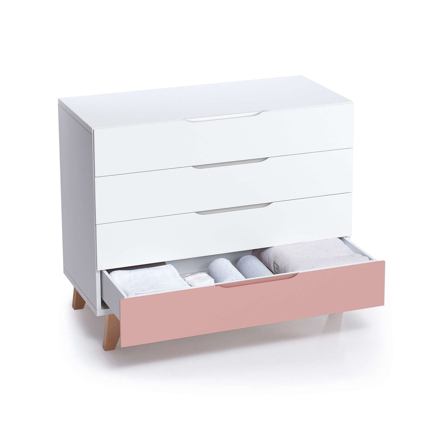 Alondra - Cassettiera bambini legno (4 cassetti) stile nordico