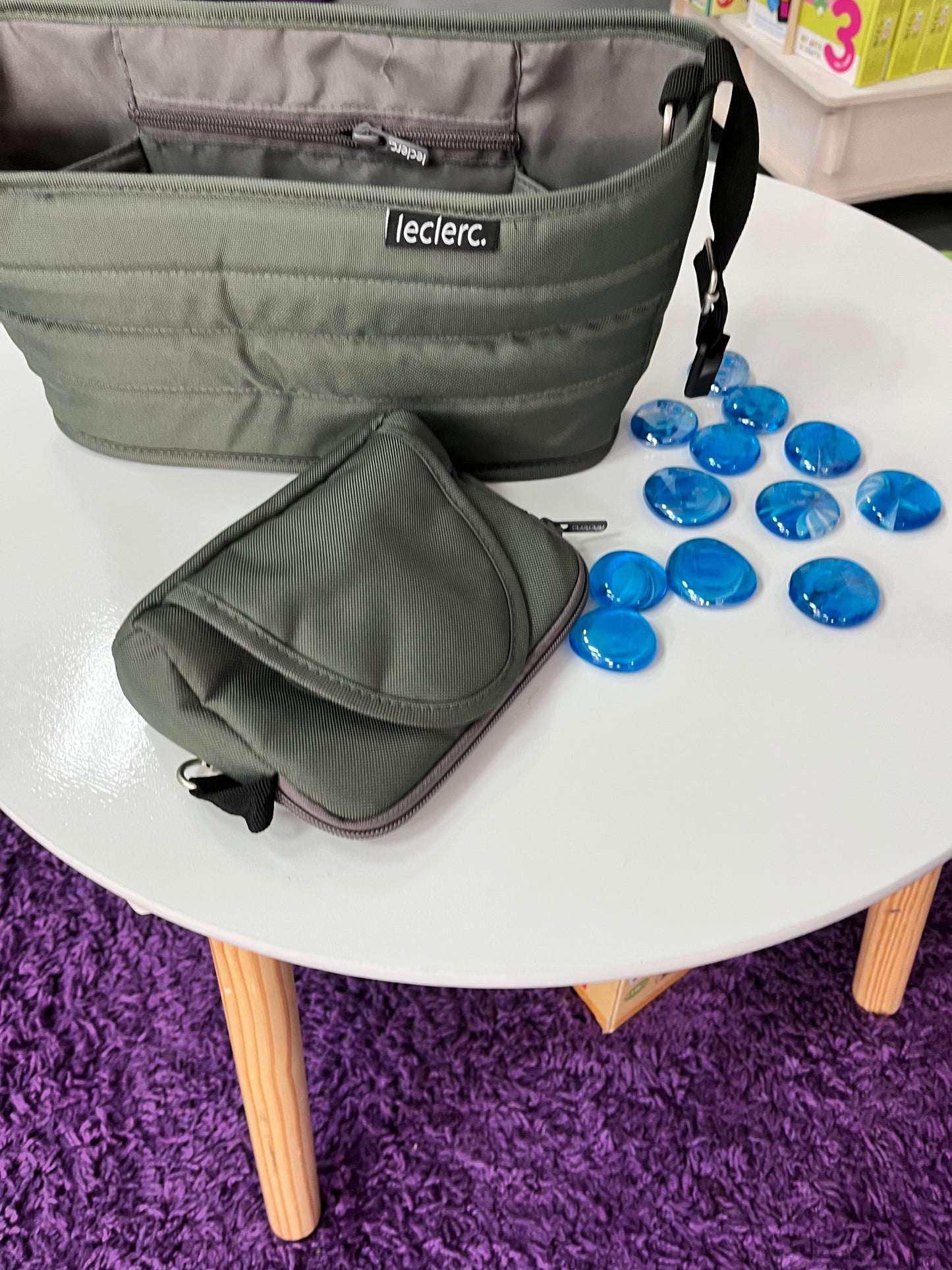 Leclerc- Borsa portaoggetti Influencer verde militare