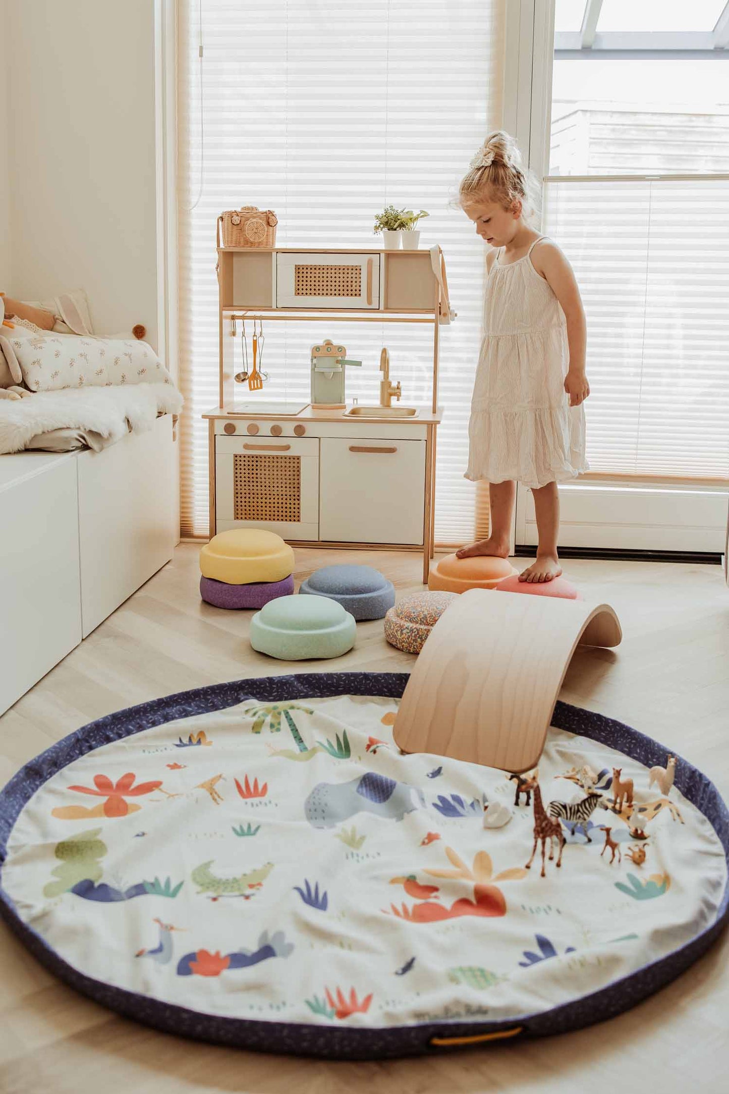 Play&Go Soft x Moulin Roty - Sacco portagiochi e tappeto 3 in 1