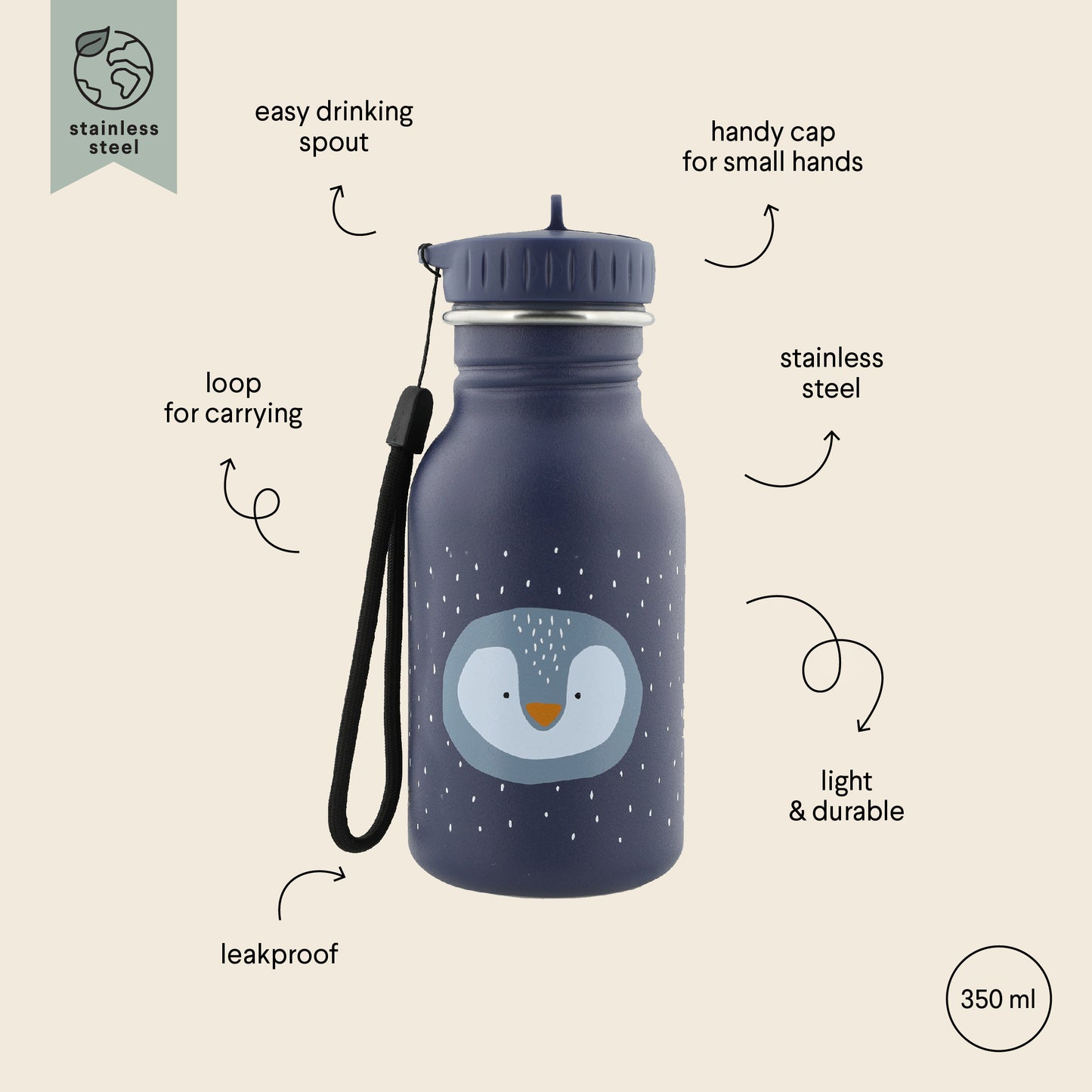 Trixie - Borraccia 500ml / 350ml- Mr. Penguin