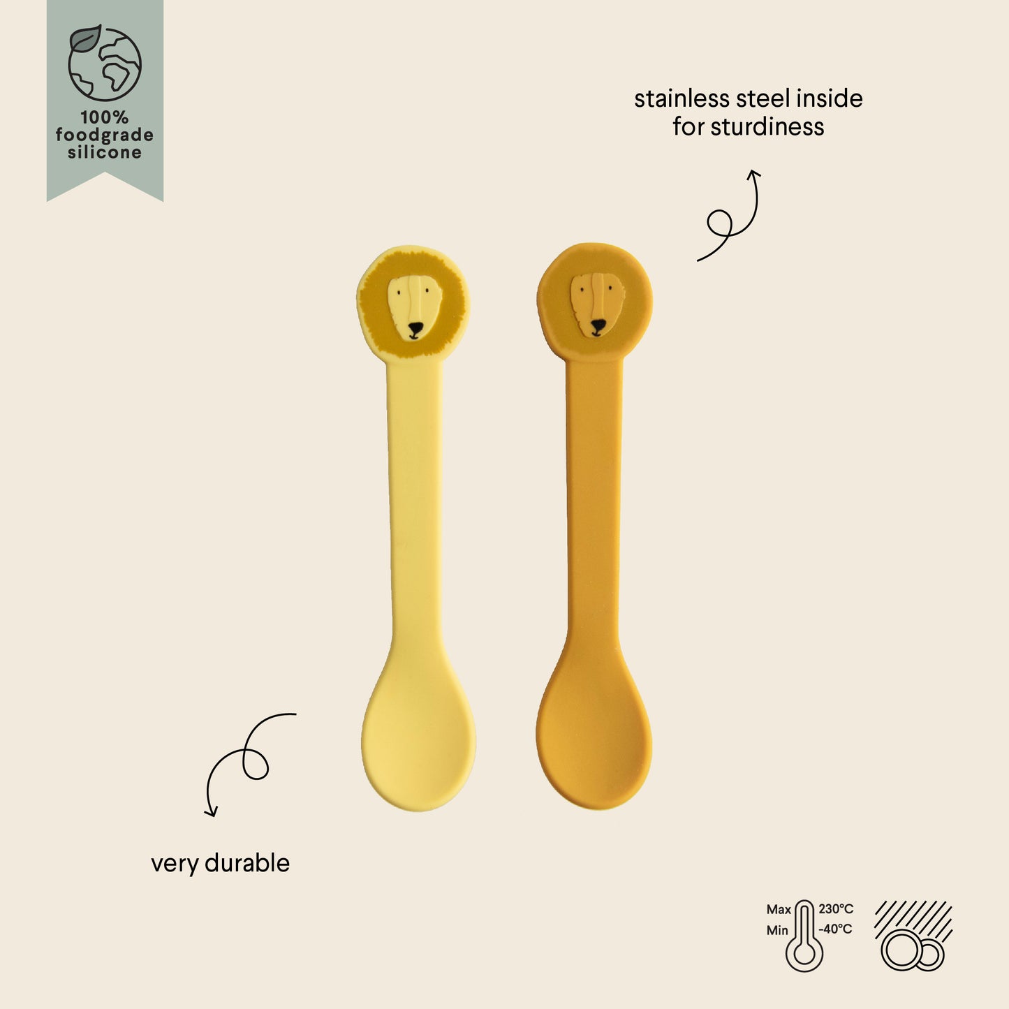 Trixie - Set pappa in silicone Mr Lion