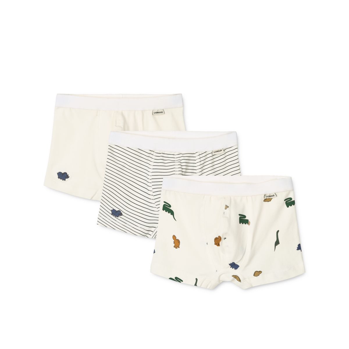Liewood - Boxer 3 Pack - Mini dinosaurs / Creme mix