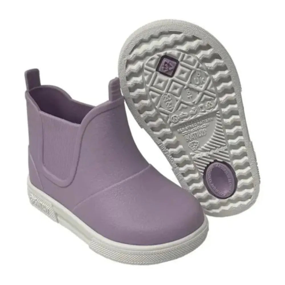Boatilus - Baby Beatly - Stivale da pioggia alla caviglia in gomma - Lilla/White