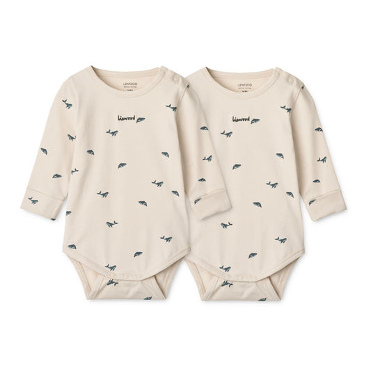Liewood - Body 2 Pack - Mini Whale / Sandy