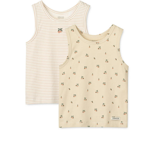 Liewood - Canotta 2 Pack - Mini peach sea shell / Stripe mix