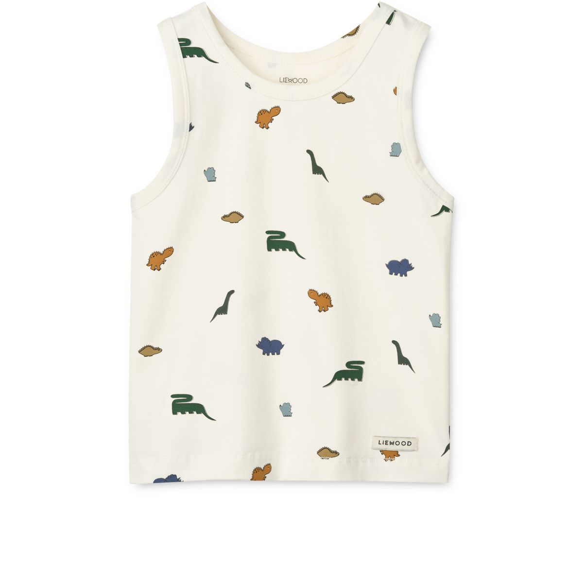 Liewood - Canotta 2 Pack - Mini dinosaurs creme / Stripe mix