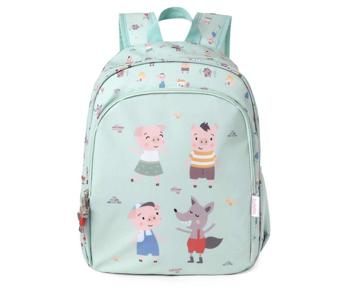 Tutete - Zainetto Maxi "The Three Little Pigs" + Portachiavi Personalizzabile