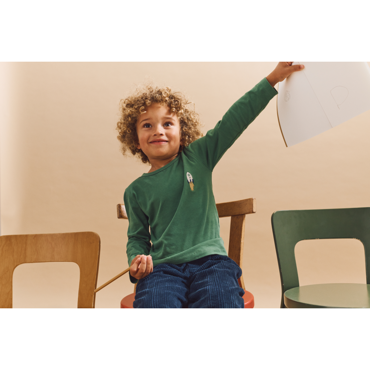 Liewood - T-shirt manica lunga Apia - Love my planet / Dusty / Multi mix