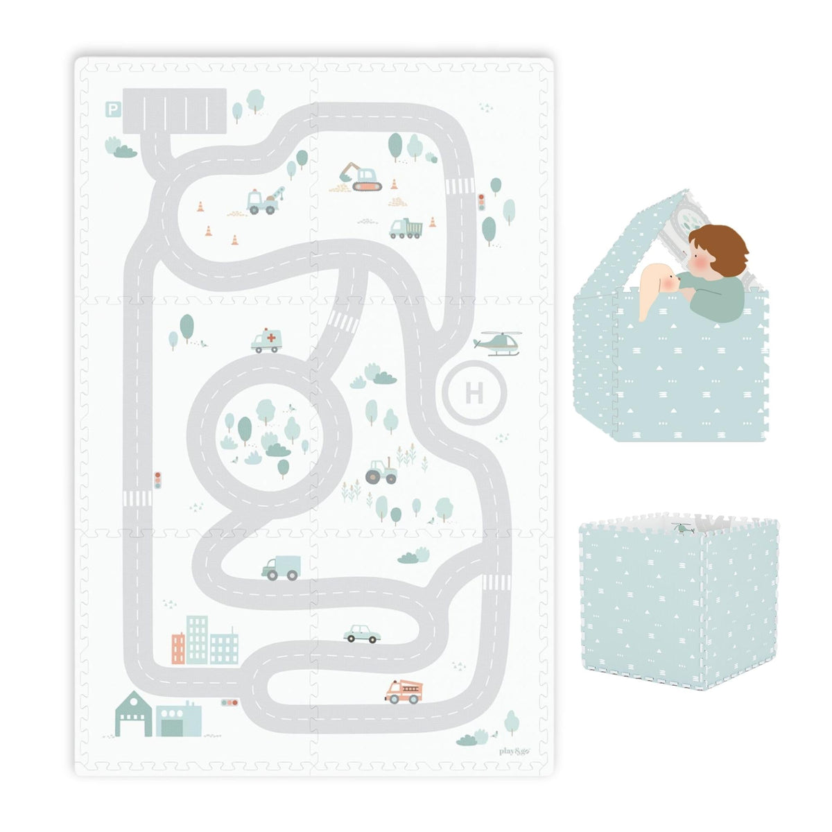 Play&Go - EEVA Spielmatte - (180 x 180 cm - 9 Fliesen)