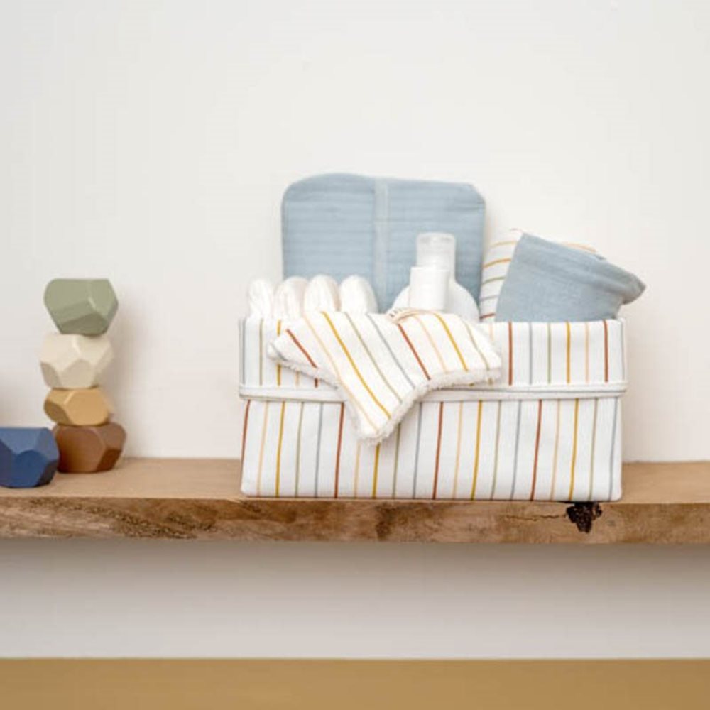 Little Dutch - Cestino rettangolare Vintage Sunny Stripes