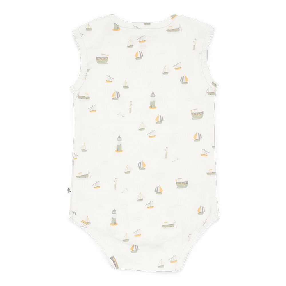 Little Dutch - Body senza maniche "Sailor Bay" Bianco 50/56