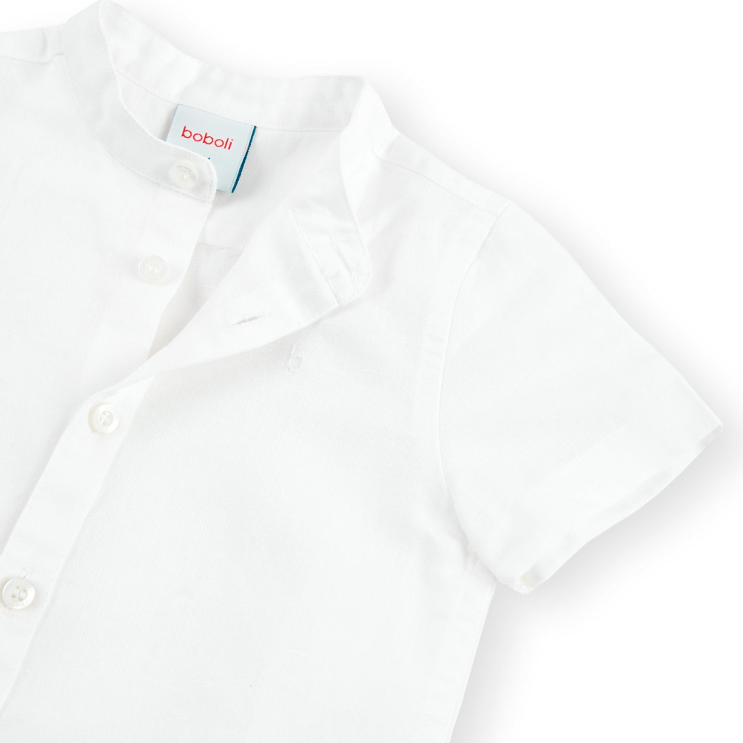 Boboli - Camicia bianca di lino manica corta