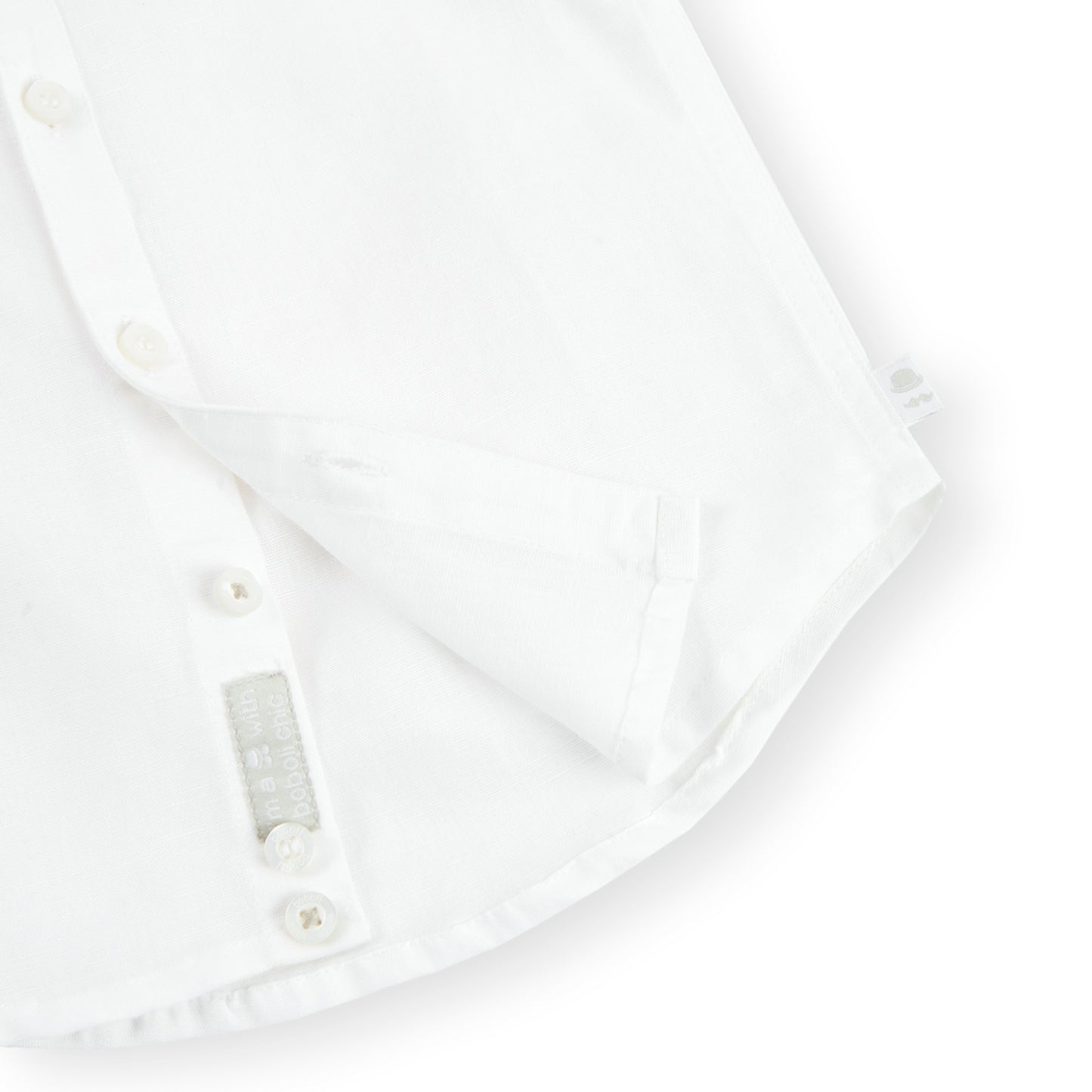 Boboli - Camicia bianca di lino manica corta