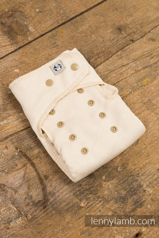 Lenny lamb - set di pannolini lavabili- Herringbone Natural & Brown & Black Stripes MOS