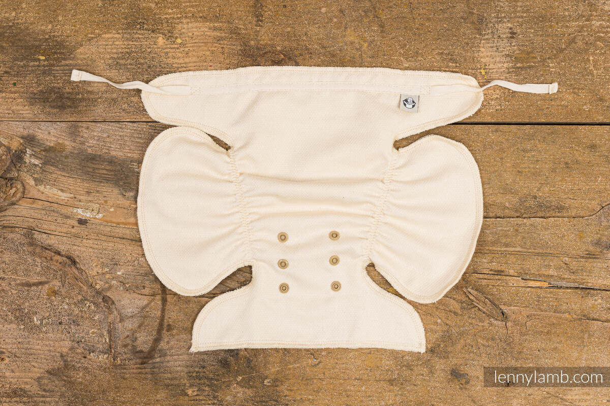 Lenny lamb - set di pannolini lavabili- Herringbone Natural & Brown & Black Stripes NB- New Born