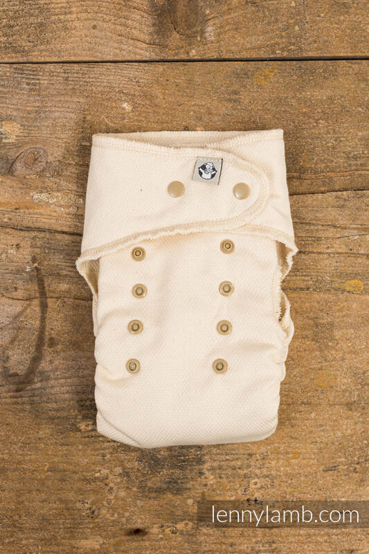 Lenny lamb - set di pannolini lavabili- Herringbone Natural & Brown & Black Stripes OS