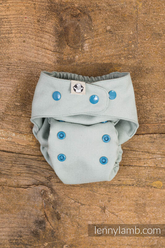 Lenny lamb - set di pannolini lavabili- Herringbone Green Pea & Fresh Mint-MOS