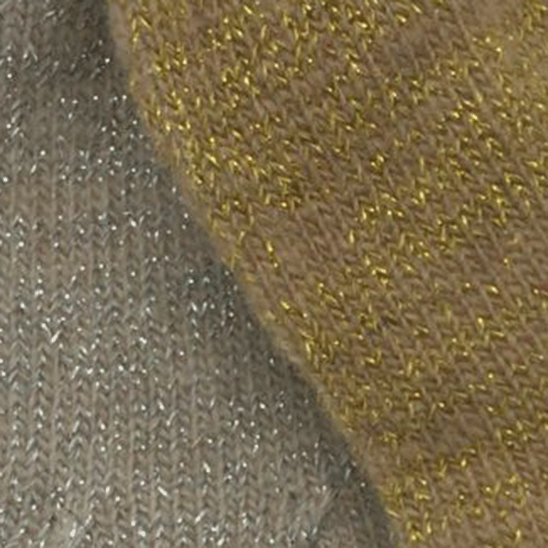 Celavi - Guanto di lana con glitter "beige ed oro"