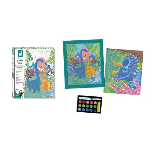 Janod - Malen nach Zahlen Aquarell „Dinosaurier“