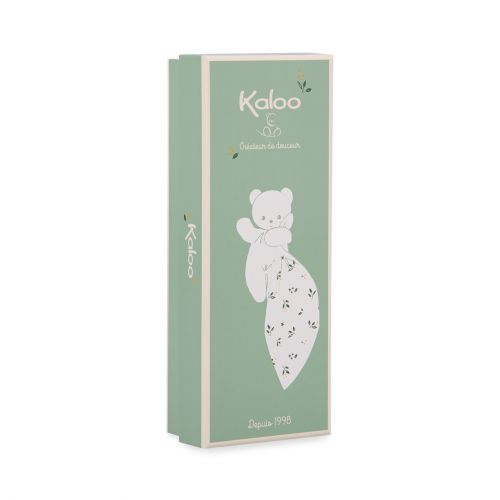 KALOO - Carre Douceur Doudou Bär „Blätter der Liebe“
