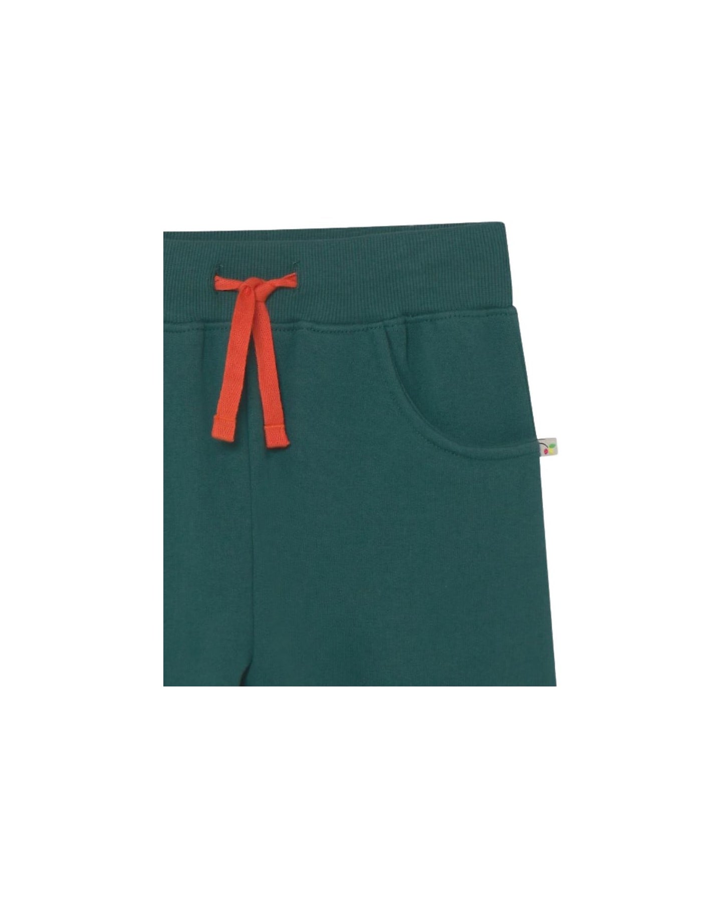 FRUGI - Pantaloni tuta verde petrolio "Arcobaleno"