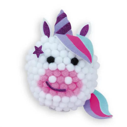 Janod - Mini pompon "Unicorno" fai-da-te
