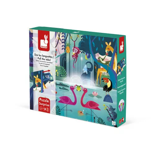 Janod - Überraschungspuzzle „Dschungelparty“ 20 Teile