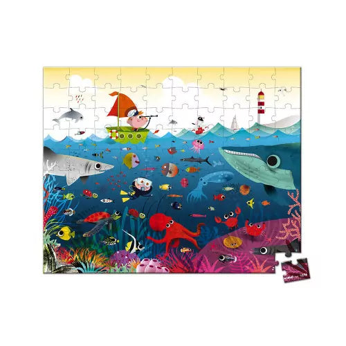 Janod - Puzzle „Die Unterwasserwelt“ 100 Teile