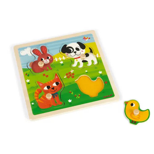 JANOD - Taktiles Holzpuzzle Meine ersten Tiere