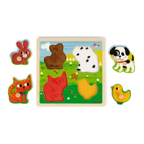 JANOD - Taktiles Holzpuzzle Meine ersten Tiere