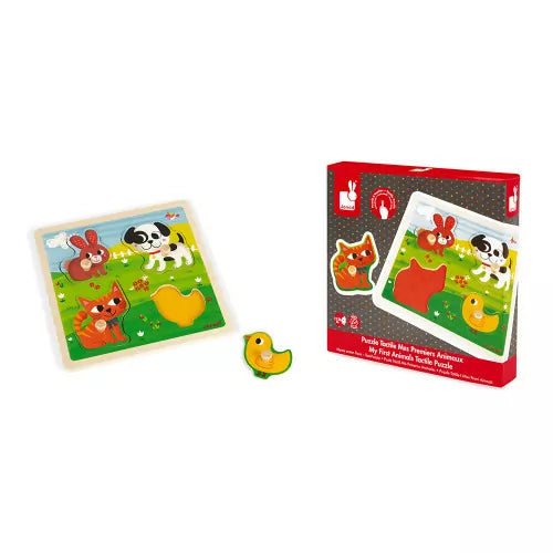 JANOD - Taktiles Holzpuzzle Meine ersten Tiere