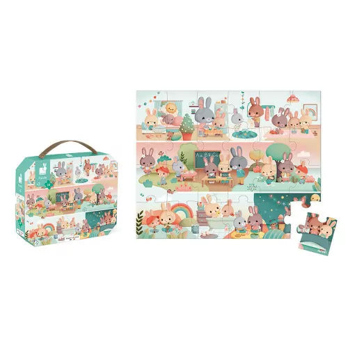 Janod - Puzzle „Ein Tag“ – 24 Teile