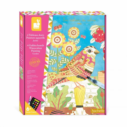 Janod - Quadretti dorati pittura acquerello "Giardino"