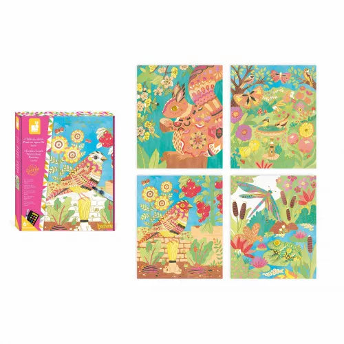 Janod - Quadretti dorati pittura acquerello "Giardino"