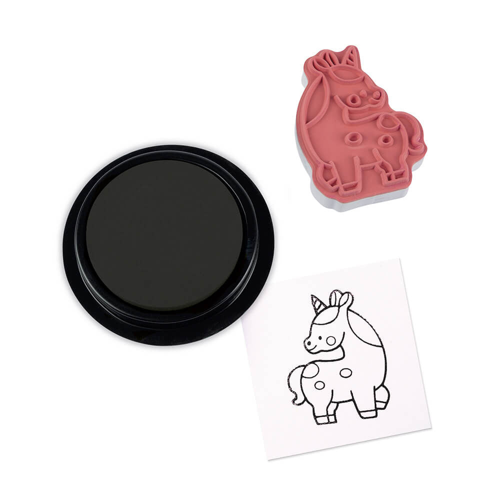 Janod - Einhorn-Schablone - 15 Stempel