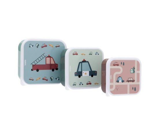 Tutete - Set tre scatoline portamerenda "Vintage Cars"