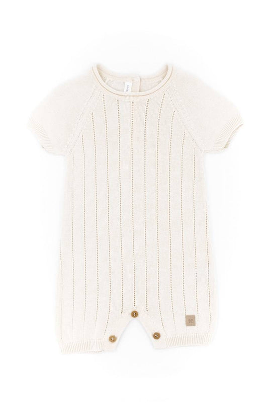 Bamboom+ - Pagliaccetto Righe Knitted - BIANCO 01
