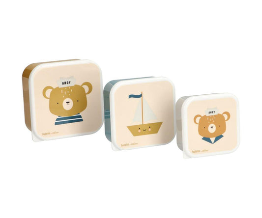 Tutete - Set tre scatoline portamerenda "Simon Bear"