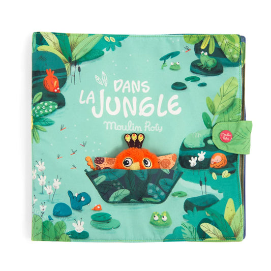 Moulin Roty - Grande libro attività in tessuto - Dans la Jungle