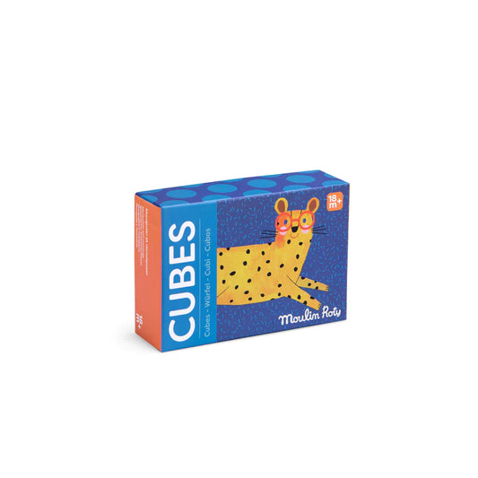 Moulin Roty - Puzzle 6 cubi in legno Animali
